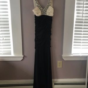 Black white sequin dress